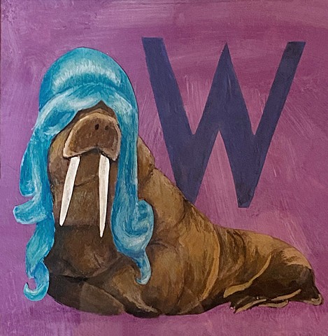 W is for a Walrus in a Wig Collage