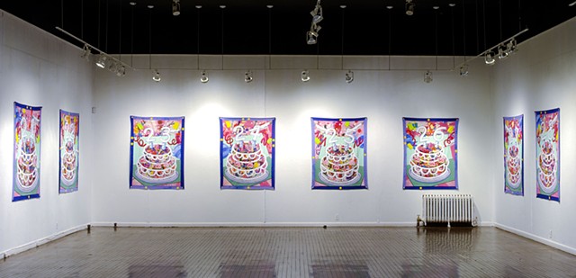 Installation view (The Hottest Cheesecake)