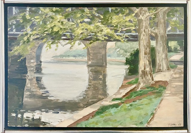  Joseph Fiore, Two Bridges, Schuylkill River, 1966