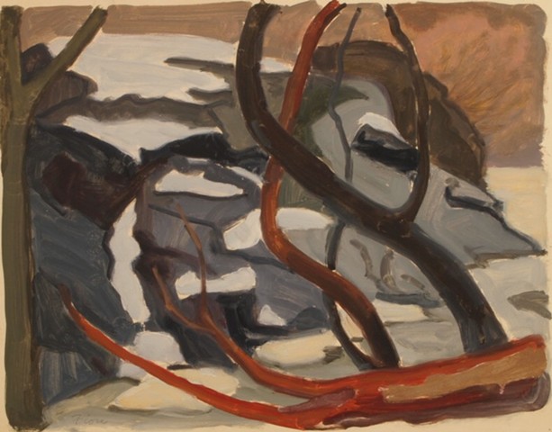 Joseph Fiore, Curved Trees, 1975