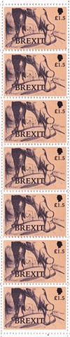 fake postage stamp, Brexit stamp, artistamps
