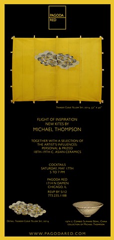 Michael Thompson Chicago artist, michael thompson kites, Pagoda Red, Kite Show