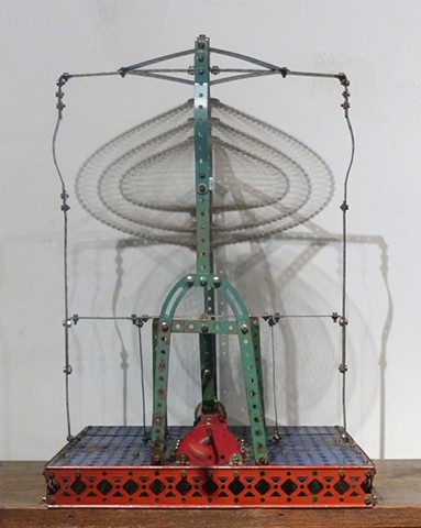 Michael Thompson Chicago artist, erector set sculpture, kinetic sculpture