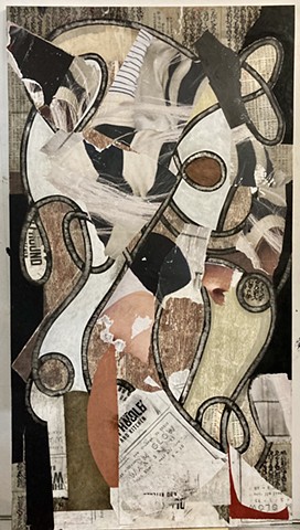 Michael Thompson Chicago artist, collage, painting, abstract painting