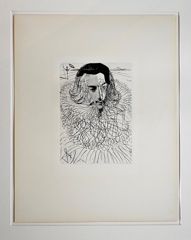dali etching, Cervantes, Michael Thompson Chicago artist, Dali