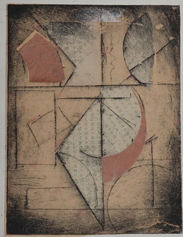 monoprint, etching, chine-colle