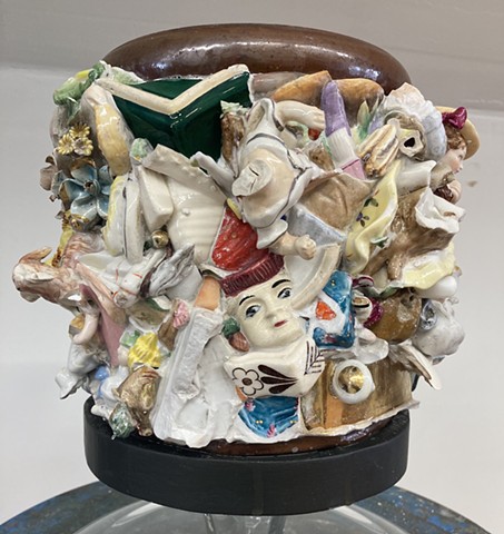 Michael Thompson Chicago artist, memory jugs, ceramic sculpture, found object art
