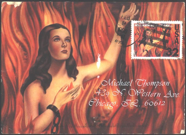 Michael thompson Chicago artist, artistamps, michael thompson fake stamps, fake stamps, Betty Boop, Boobs on postage stamps