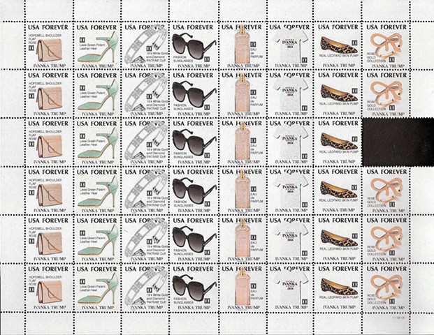 Ivanka Trump Stamps, Fake stamps, Fake postage stamp, Michael Thompson Chicago artist