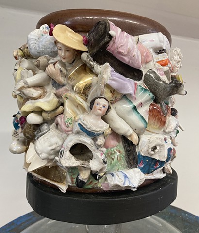 michael Thompson Chicago artist, memory jugs, ceramic sculpture, found object art