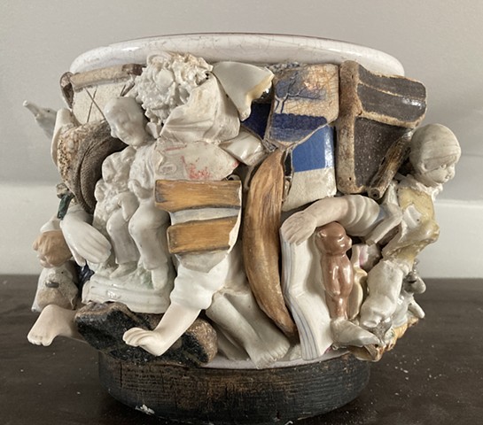 Michael thompson Chicago artist, memory jug, mosaic