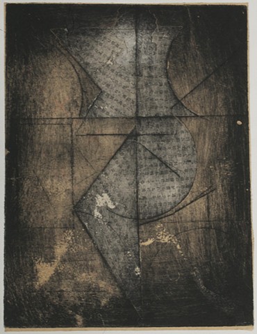 monoprint, etching, chine-colle, michael thompson
