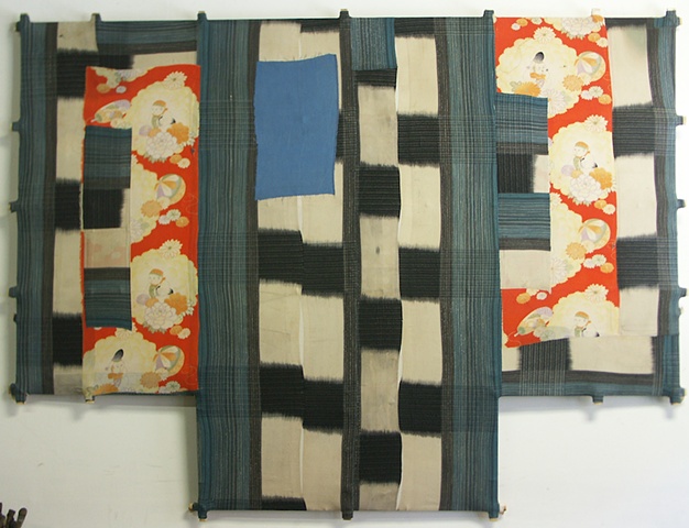 Michael Thompson Chicago artist, kimono, decorative kite