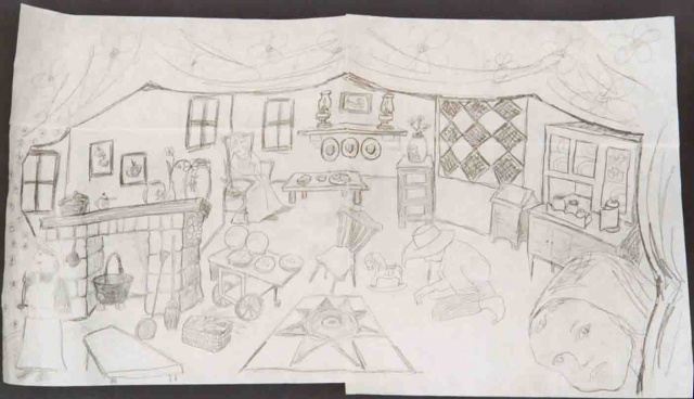 Cluster Haven Community Kitchen 
(The Book Of Liz Series) 
stage sketch