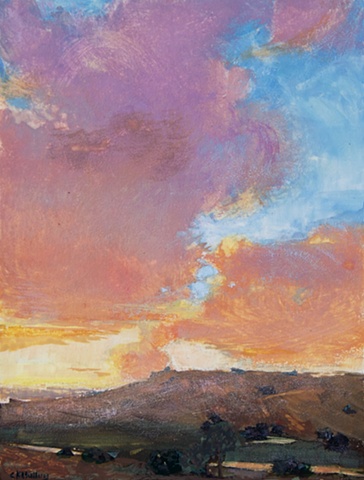 Santa Fe Sky in watercolor