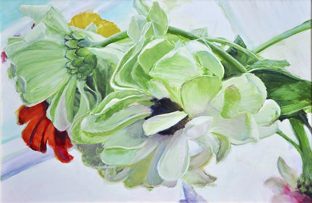 Green Zinnias