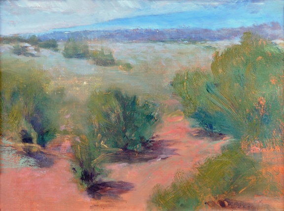 Santa Fe desert orange glow western landscape