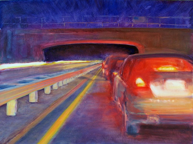 Red Glow, Grumman Avenue Bridge - sold