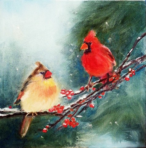Cardinal Couple - donated/sold