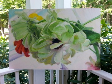 Green Zinnias