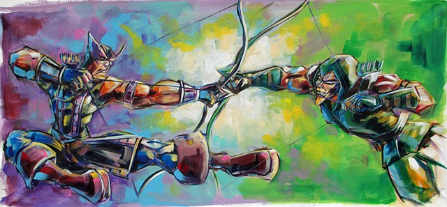 "Archery" (Hawkeye Vs. Green Arrow commission)
