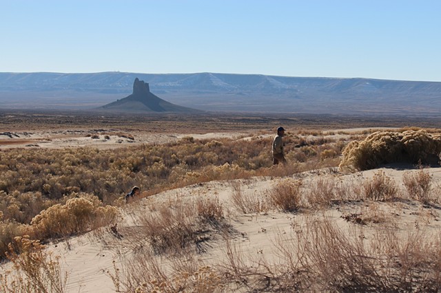 Boars Tusk and the Killpecker Sand Dunes Red Desert, WY