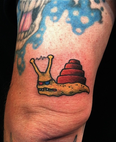 tattoo by Jacek Minkowski -snail,slug,tattoo,next big thing,sluglife,#sluglife#jacekminkowski,devo,3dglasses