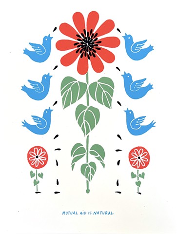 Mutual Aid Is Natural (Red)