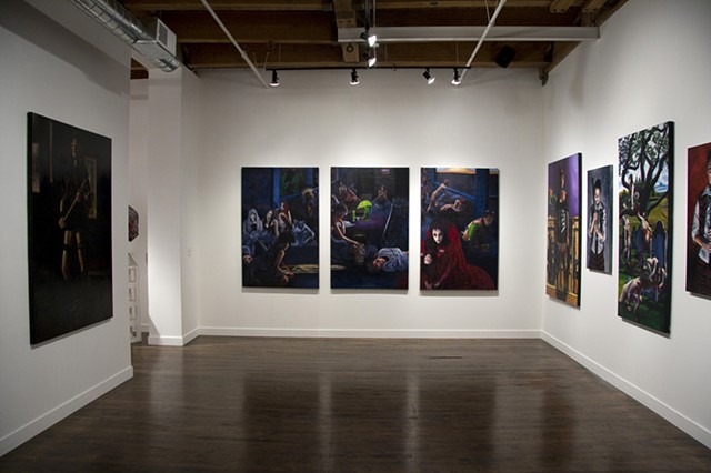 Installation view of Living Dead Girls at Linda Warren Gallery, April 2012.