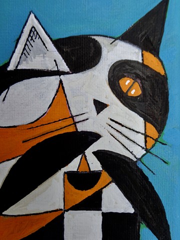 Cat with Bird (detail)