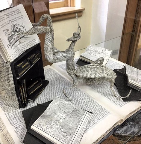 Mary Queen of Scots, Praying Mantis, Papermache Altered book