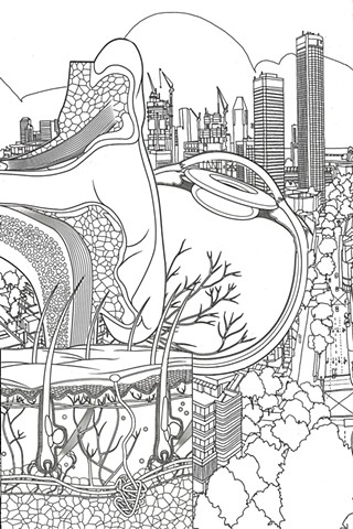 Coloring Book-Inspired Mail Art