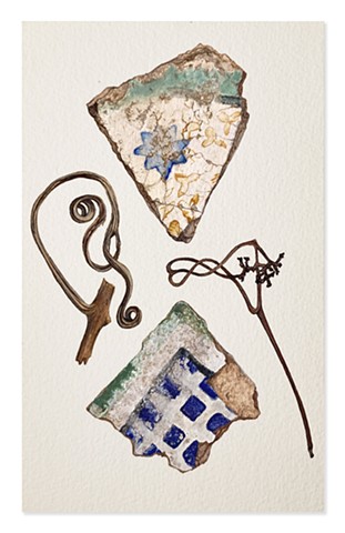 Unearthed Tiles & Grape Stems