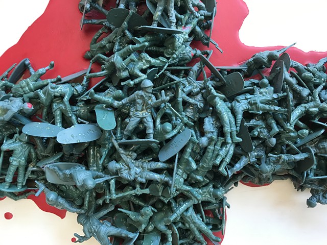 Assemblage Art, Conceptual Art Object, Political Art, Toy Soldiers