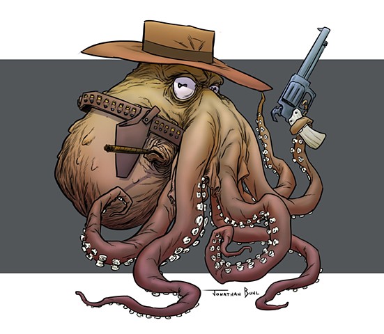 Wild West Gun Slinging Octopus