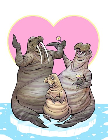 Walrus family