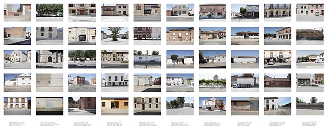 Archivo Territorio - proyecto Geografía - "Apeaderos (variación 3)" - (Tierra de Campos y Cerrato, Castilla y León).
50 fotografías de 29,7x42 cms/u. y 10 impresiones de texto sobre diblond de 14x20 cms/u. 2016-18