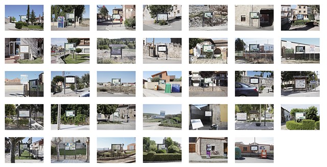 Archivo Territorio - Proyecto geografía - "Pueblos" - comarca: Cerrato - Castilla y León - 34 fotografías formato 29,7x42 cms/u. y 7 impresiones de texto sobre dibond. 2016-17. 