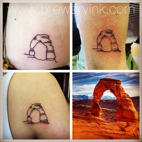 moab delicate arch tattoo