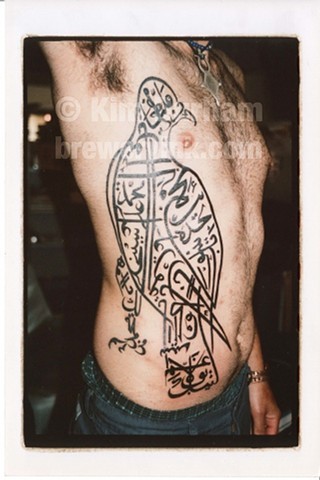 persian falcon tattoo