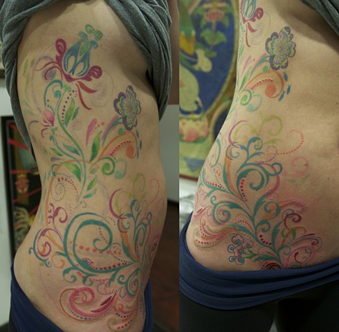 ornamental filigree tattoo