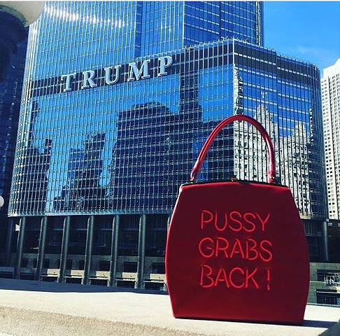 #pussygrabsback, #pussygate, #Chicago, Donald Trump, Pussy Grabs Back, 