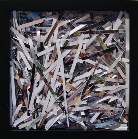 Untitled Nest, 2012, 10 x 10 in., shredded personal  photos
