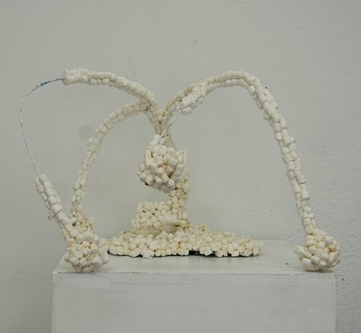 Marshmellows, framing tape, wire, glue