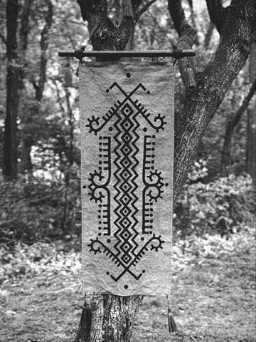 Black Ink on Cotton Banner