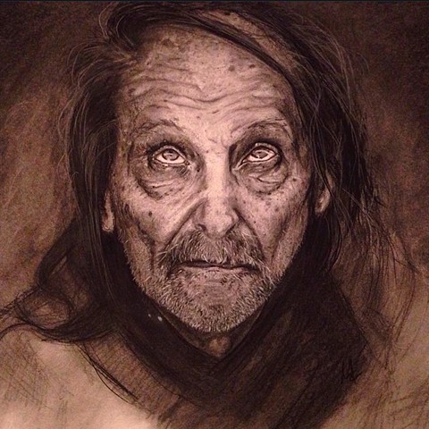 "Homeless Man"- Charcoal 