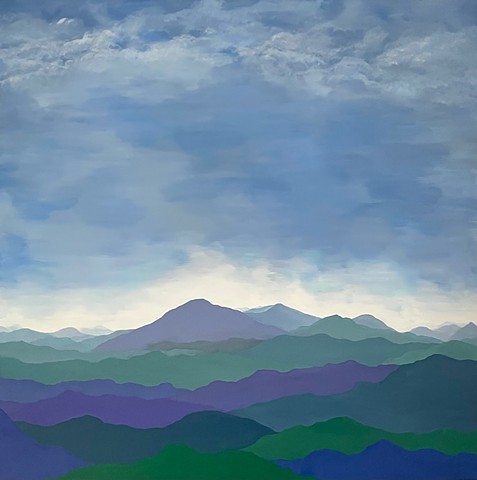 Sangre de Cristo mountains oil painting by Joel Barr, Savannah artist