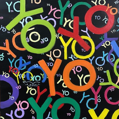 Word Oil Painting by Atlanta Abstract Artist Joel Barr
