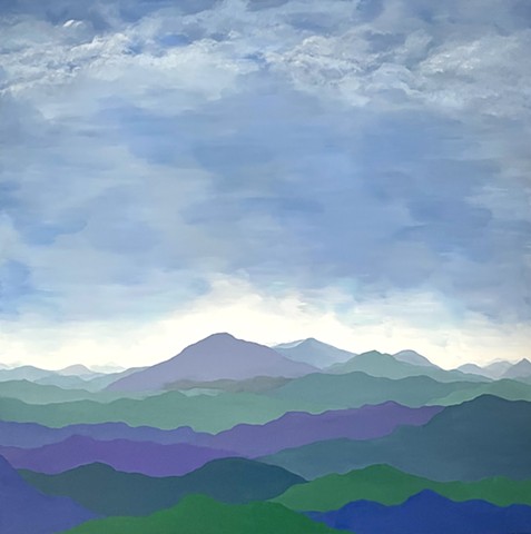 Landscape with mountains by Joel Barr Savannah artist