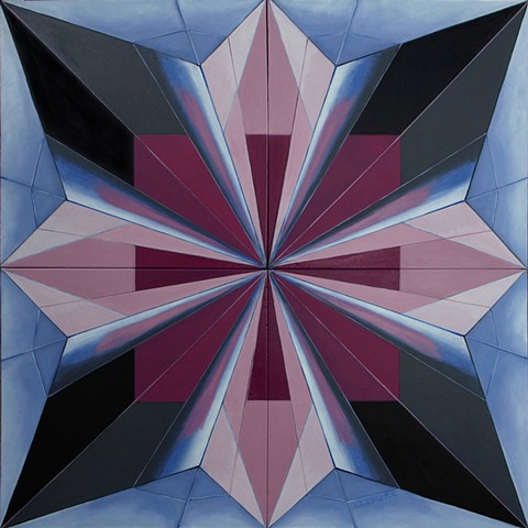 Ode to O'Keeffe - Iris Origami Paintings